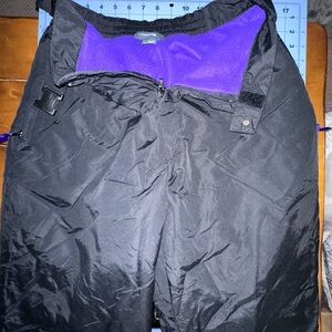 Women's Black and Purple Winter Pants